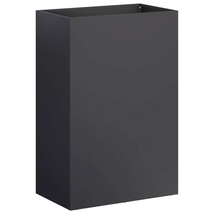 Trädgårdsplanterare 2 St Svart 40 X 30 X 75 Cm Kallvalsat Stål