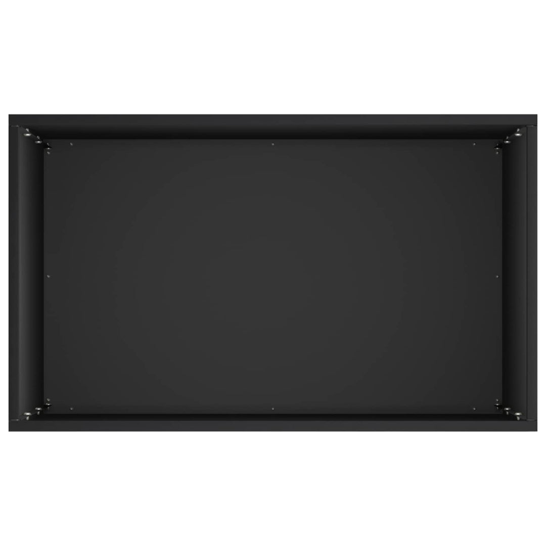 Trädgårdsplanterare 2 St Svart 40 X 30 X 75 Cm Kallvalsat Stål