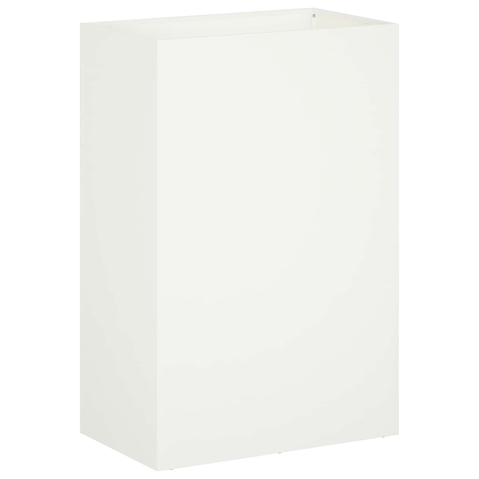 Trädgårdsplanterare Vit 40 X 30 X 75 Cm Kallvalsat Stål