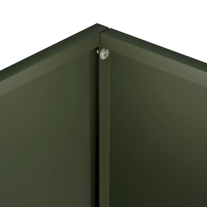 Trädgårdsplanterare Olivgrön 40 X 30 X 75 Cm Kallvalsat Stål