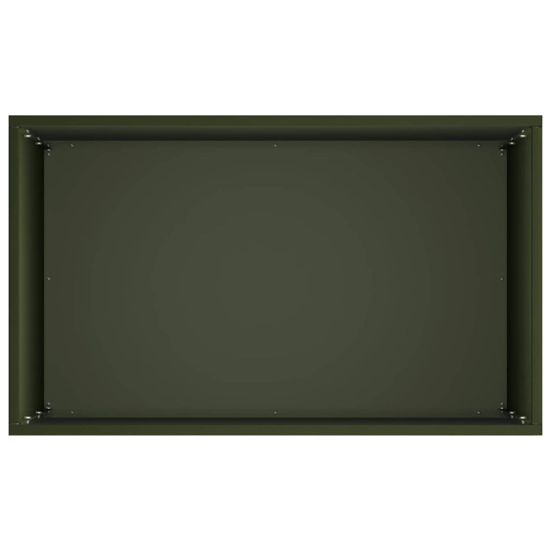 Trädgårdsplanterare Olivgrön 40 X 30 X 75 Cm Kallvalsat Stål
