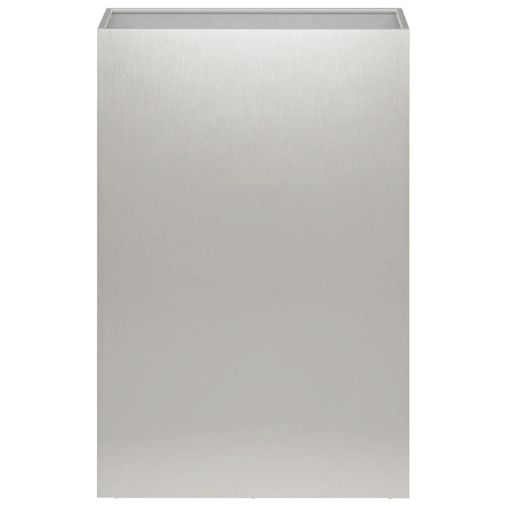Trädgårdsplanterare Silver 40 X 30 X 75 Cm Rostfritt Stål