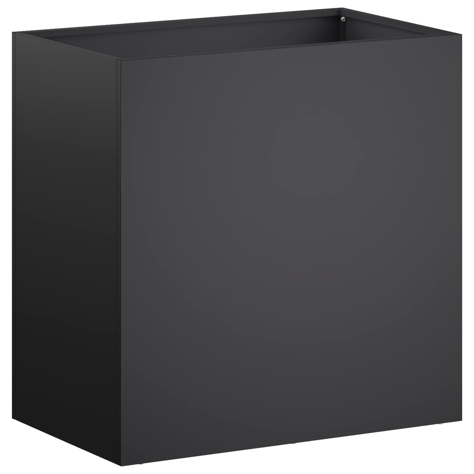 Trädgårdsplanterare Svart 50 X 30 X 40 Cm Kallvalsat Stål
