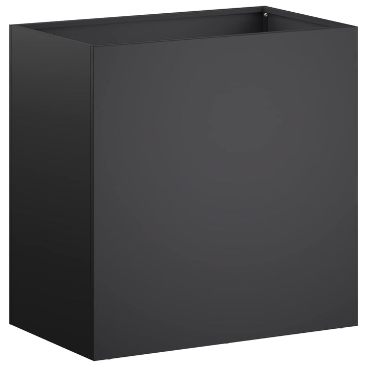 Trädgårdsplanterare 2 St Svart 50 X 30 X 40 Cm Kallvalsat Stål