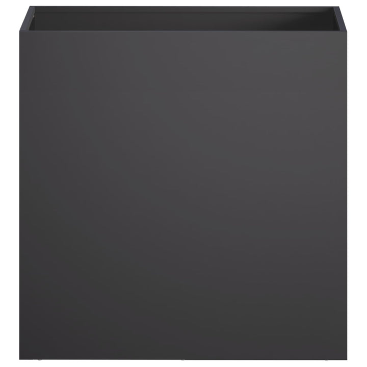 Trädgårdsplanterare Svart 50 X 30 X 50 Cm Kallvalsat Stål