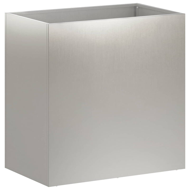 Trädgårdsplanterare 2 St Silver 50 X 30 X 50 Cm Rostfritt Stål
