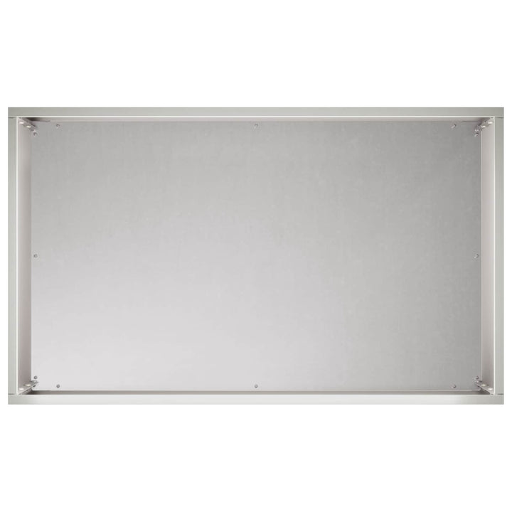 Trädgårdsplanterare 2 St Silver 50 X 30 X 50 Cm Rostfritt Stål