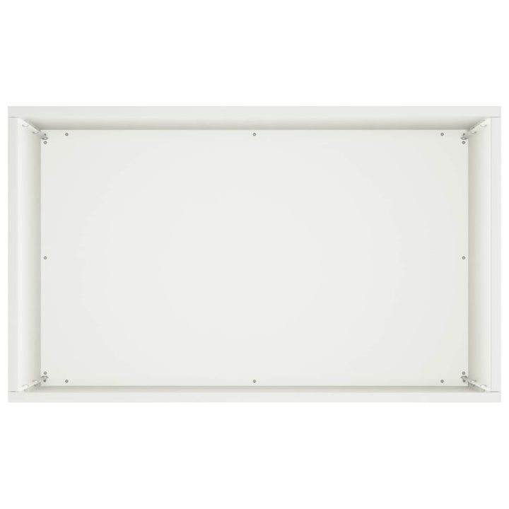 Trädgårdsplanterare Vit 50 X 30 X 75 Cm Kallvalsat Stål