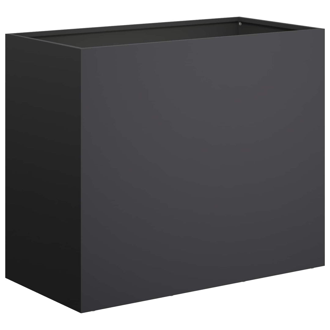 Trädgårdsplanterare 2 St Svart 60 X 30 X 40 Cm Kallvalsat Stål