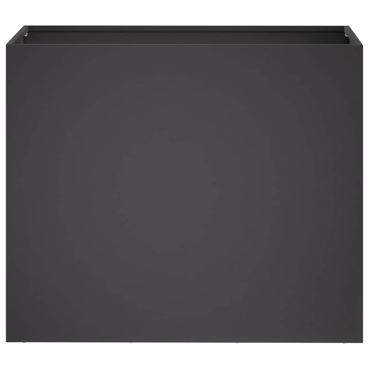 Trädgårdsplanterare Svart 60 X 30 X 50 Cm Kallvalsat Stål