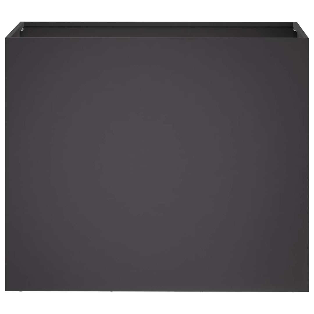 Trädgårdsplanterare 2 St Svart 60 X 30 X 50 Cm Kallvalsat Stål