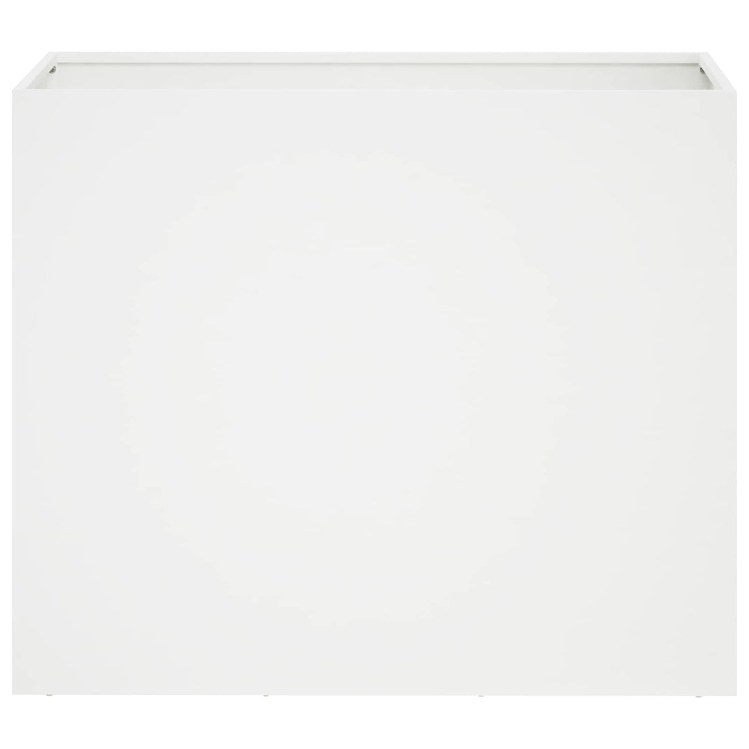 Trädgårdsplanterare 2 St Vit 60 X 30 X 50 Cm Kallvalsat Stål