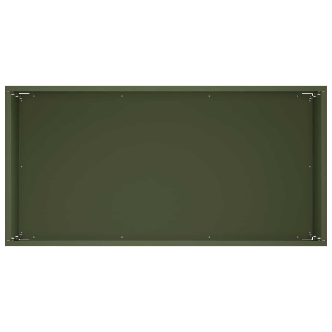 Trädgårdsplanterare Olivgrön 60 X 30 X 50 Cm Kallvalsat Stål