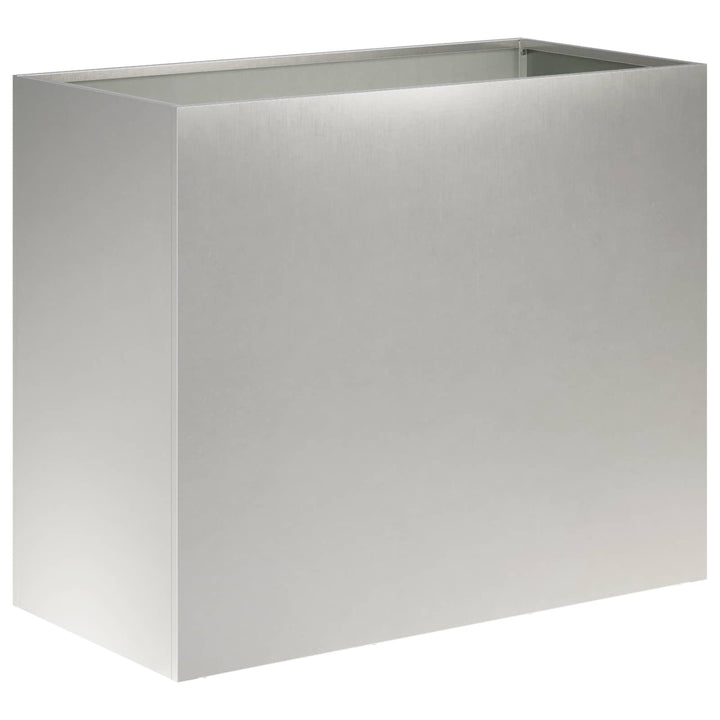 Trädgårdsplanterare 2 St Silver 60 X 30 X 50 Cm Rostfritt Stål