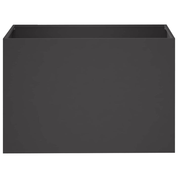 Trädgårdsplanterare 2 St Svart 50 X 40 X 40 Cm Kallvalsat Stål