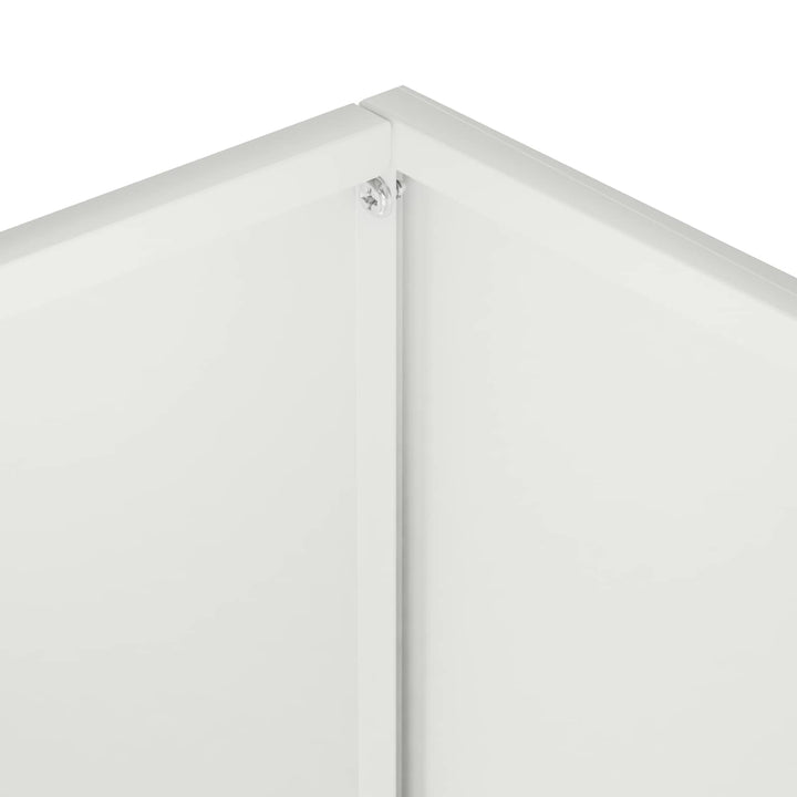 Trädgårdsplanterare Vit 50 X 40 X 40 Cm Kallvalsat Stål