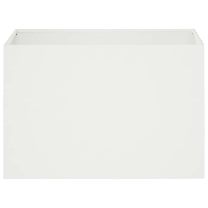 Trädgårdsplanterare Vit 50 X 40 X 40 Cm Kallvalsat Stål