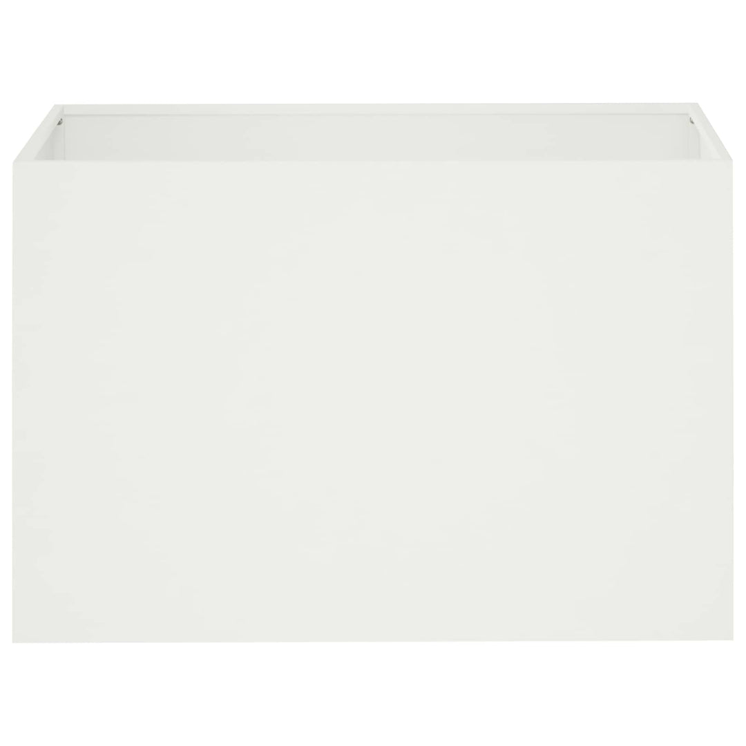 Trädgårdsplanterare 2 St Vit 50 X 40 X 40 Cm Kallvalsat Stål