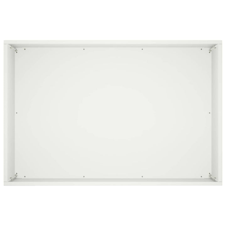 Trädgårdsplanterare 2 St Vit 50 X 40 X 40 Cm Kallvalsat Stål