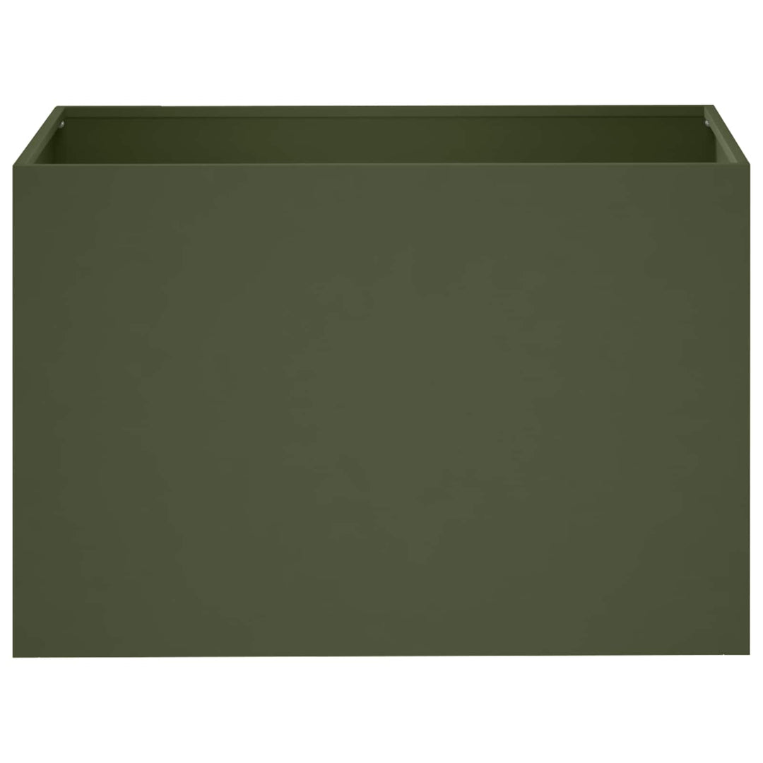 Trädgårdsplanterare Olivgrön 50 X 40 X 40 Cm Kallvalsat Stål