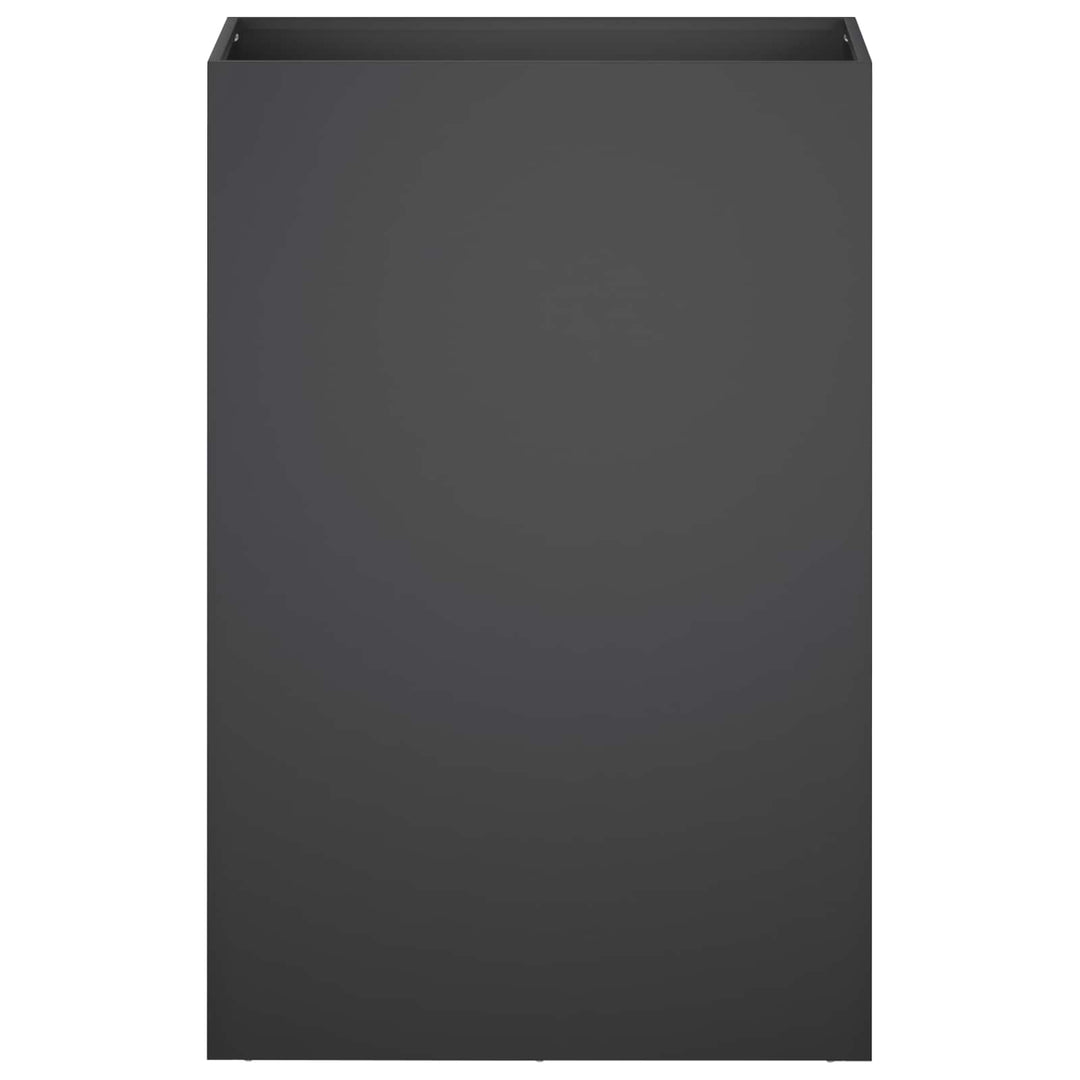 Trädgårdsplanterare 2 St Svart 50 X 40 X 75 Cm Kallvalsat Stål