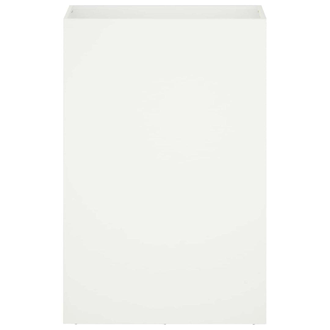 Trädgårdsplanterare 2 St Vit 50 X 40 X 75 Cm Kallvalsat Stål