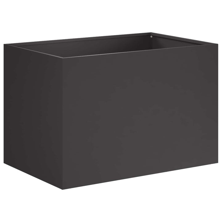 Trädgårdsplanterare 2 St Svart 60 X 40 X 40 Cm Kallvalsat Stål
