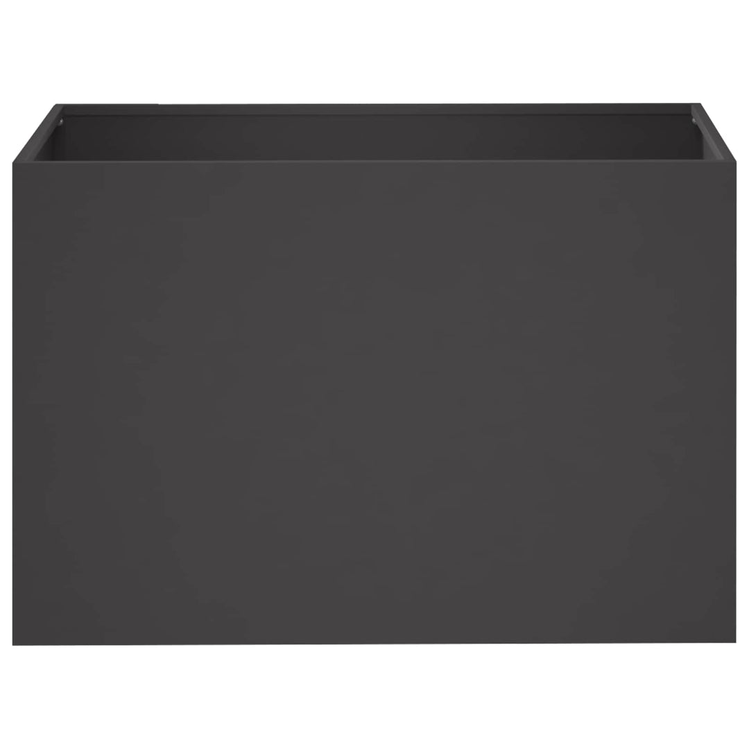 Trädgårdsplanterare 2 St Svart 60 X 40 X 40 Cm Kallvalsat Stål