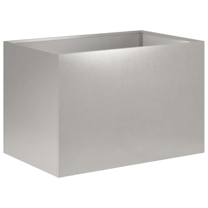Trädgårdsplanterare Silver 60 X 40 X 40 Cm Rostfritt Stål