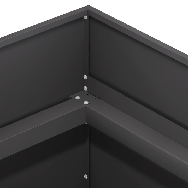 Trädgårdsplanterare Svart 80 X 80 X 60 Cm Kallvalsat Stål