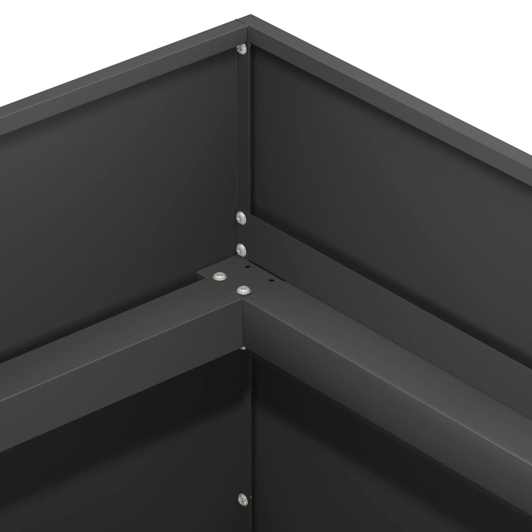 Trädgårdsplanterare Svart 80 X 80 X 60 Cm Kallvalsat Stål