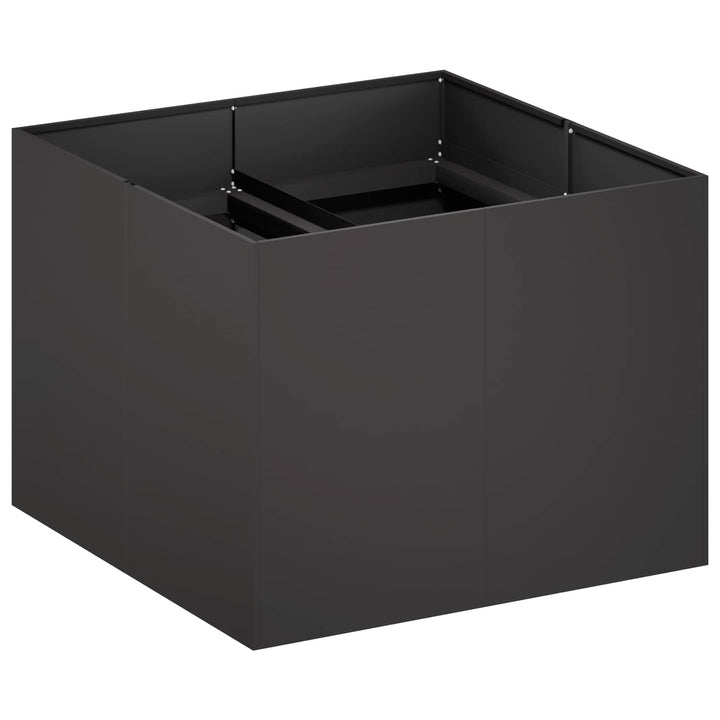 Trädgårdsplanterare Svart 80 X 80 X 60 Cm Kallvalsat Stål