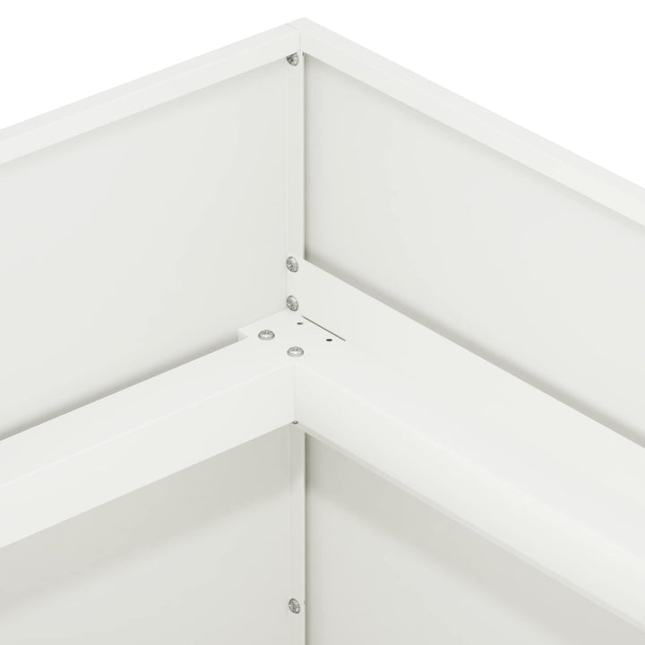 Trädgårdsplanterare Vit 80 X 80 X 60 Cm Kallvalsat Stål