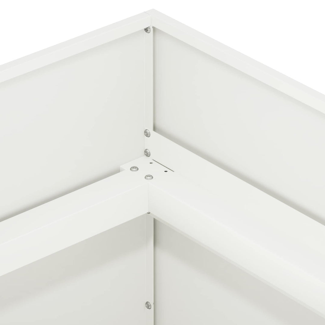 Trädgårdsplanterare Vit 80 X 80 X 60 Cm Kallvalsat Stål