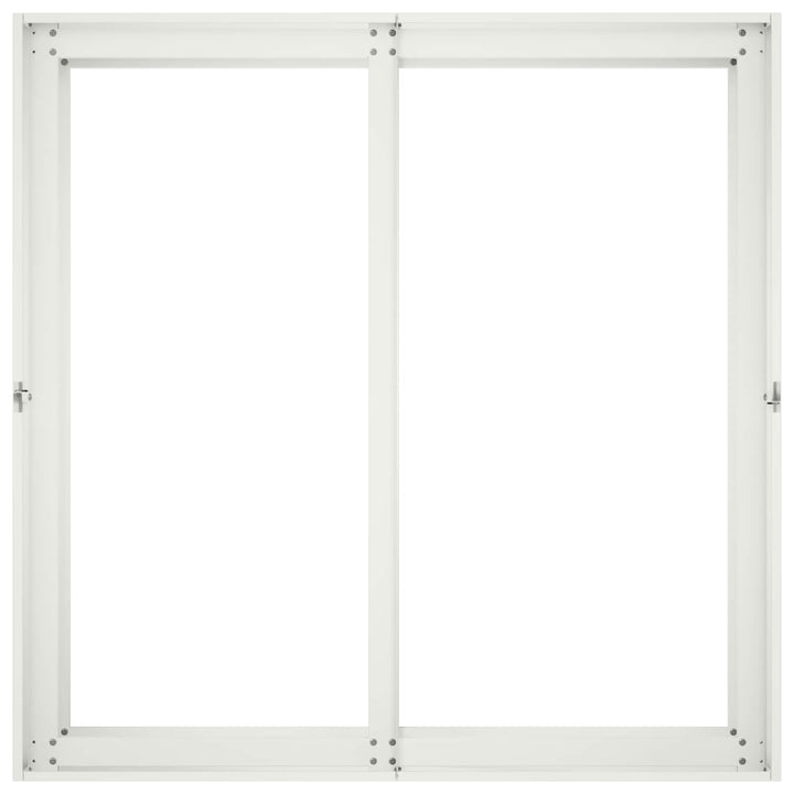 Trädgårdsplanterare Vit 80 X 80 X 60 Cm Kallvalsat Stål
