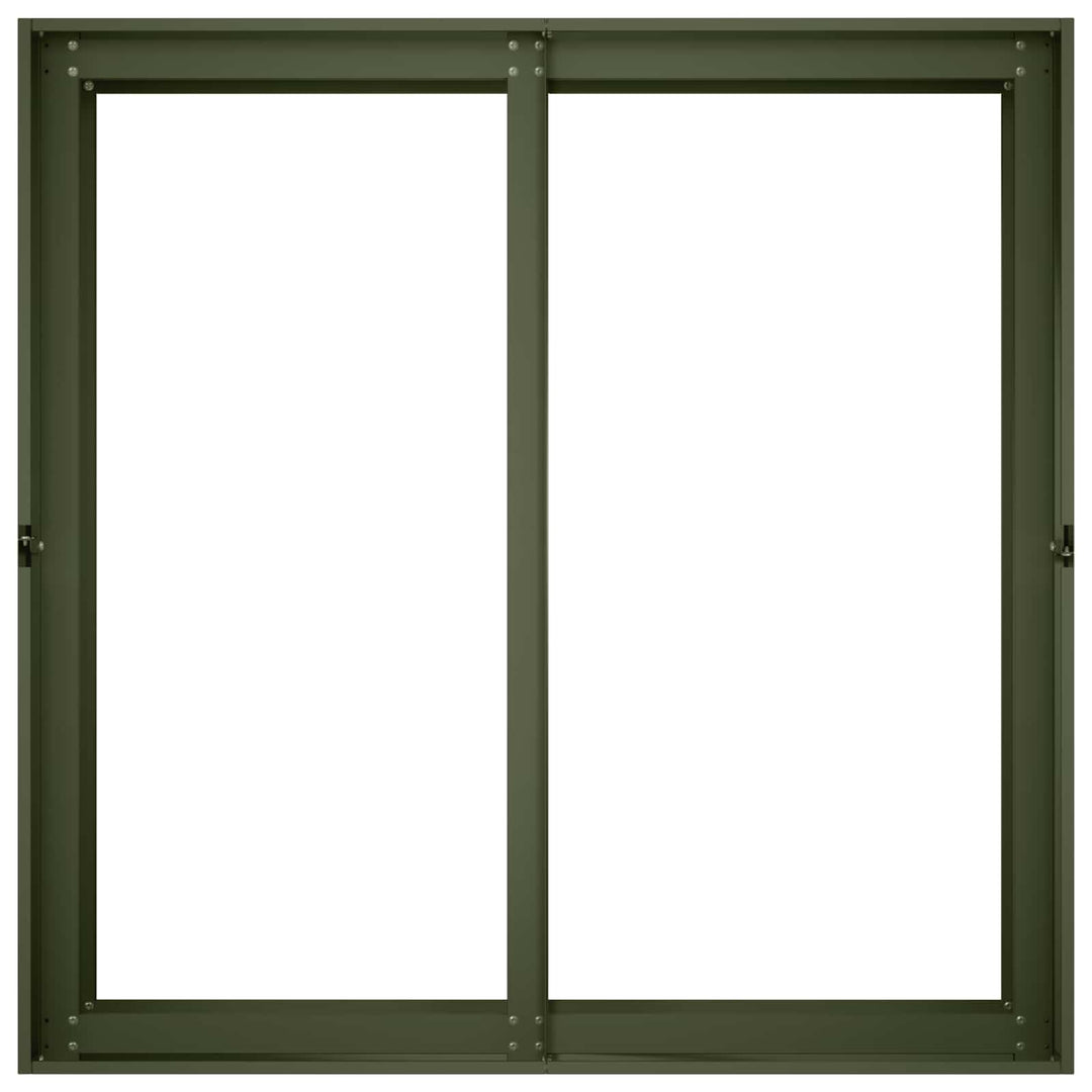 Trädgårdsplanterare Olivgrön 80 X 80 X 60 Cm Kallvalsat Stål