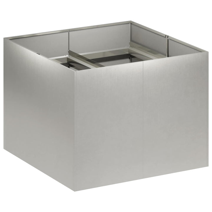 Trädgårdsplanterare Silver 80 X 80 X 60 Cm Rostfritt Stål