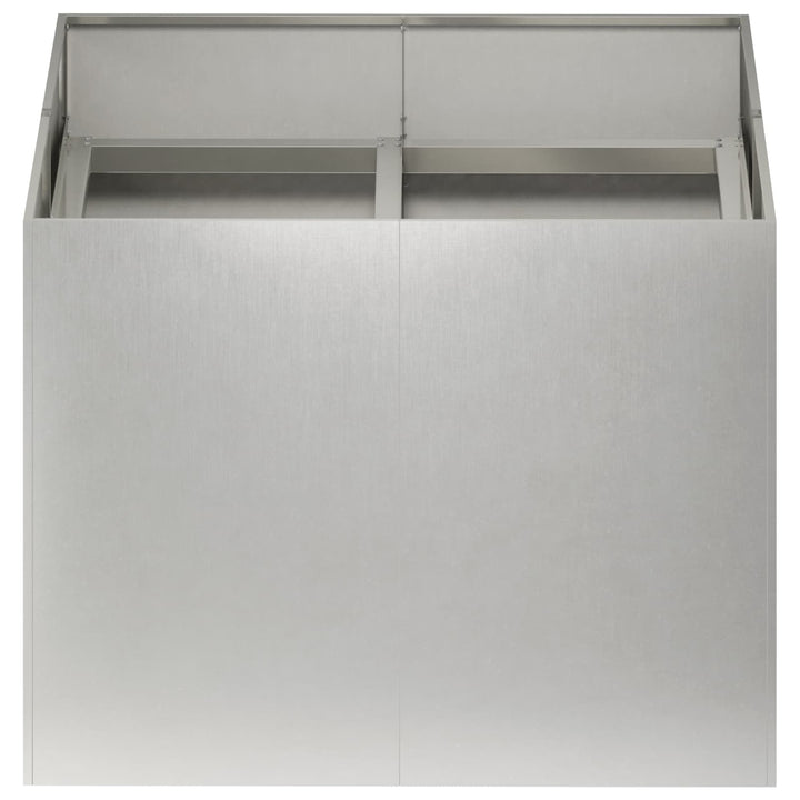 Trädgårdsplanterare Silver 80 X 80 X 60 Cm Rostfritt Stål