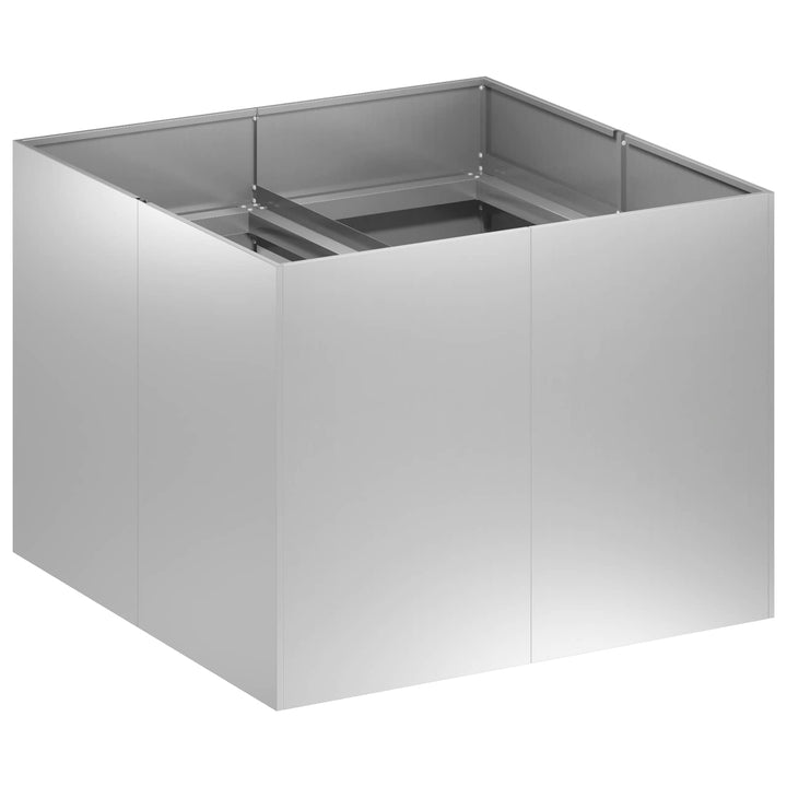 Trädgårdsplanterare Silver 80 X 80 X 60 Cm Galvaniserat Stål