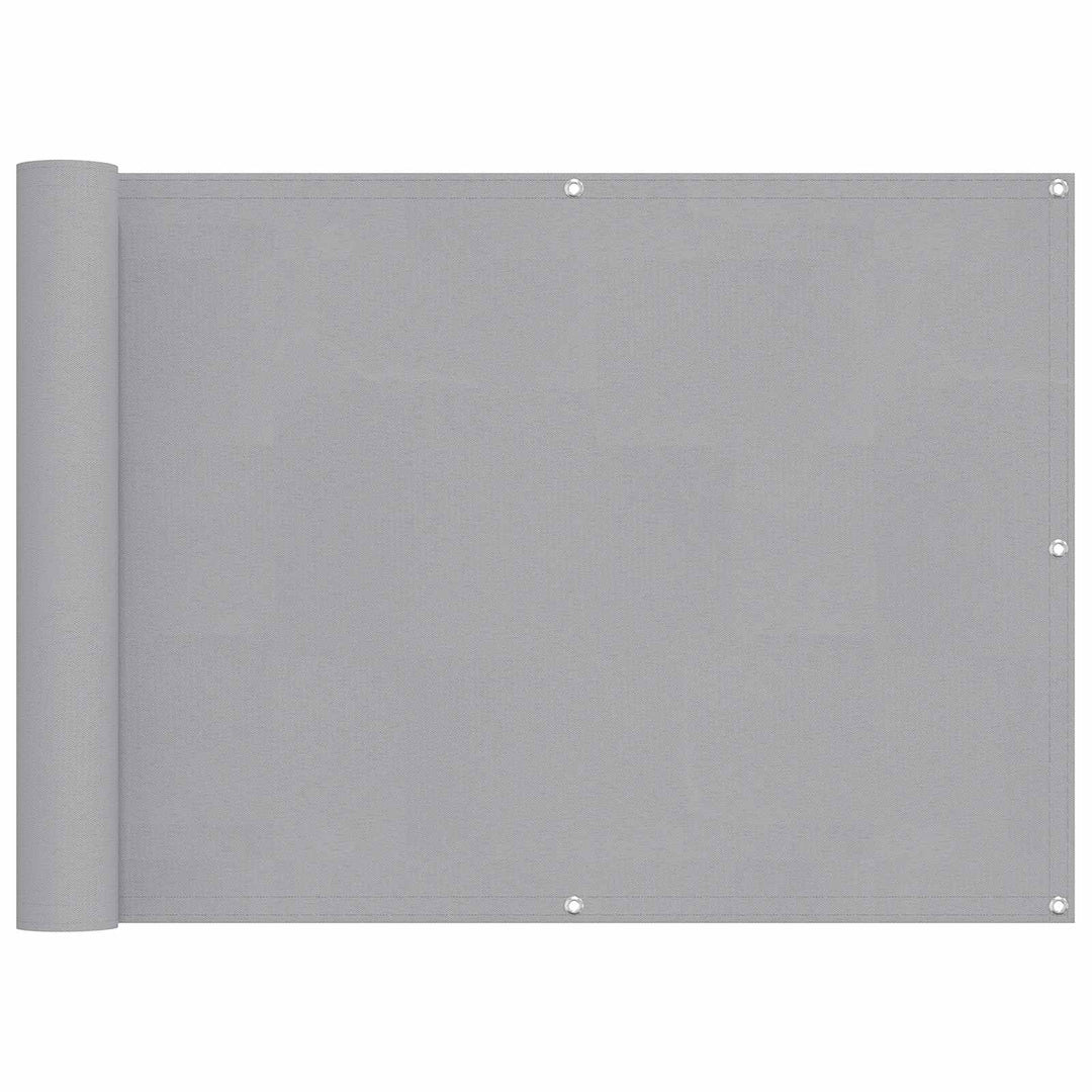 Balkong Skärm Ljusgrå 75 X 200 Cm Pu-Belagt Oxford Alu