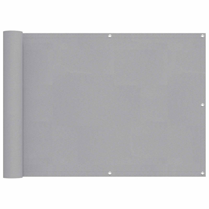 Balkong Skärm Ljusgrå 75 X 200 Cm Pu-Belagt Oxford Alu