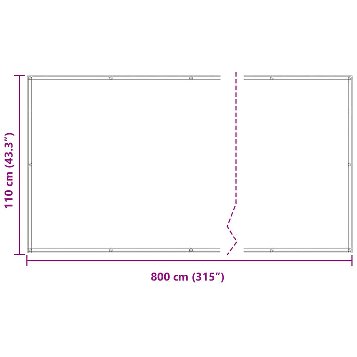 Balkong Skärm Sand 110 X 800 Cm Oxford Tyg