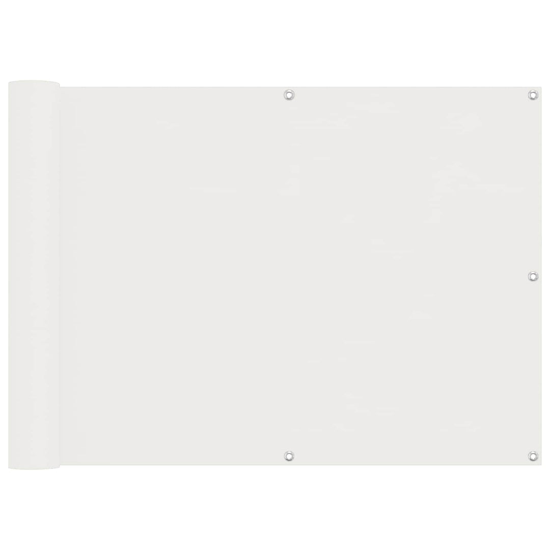 Balkong Skärm Vit 75 X 200 Cm Pu-Belagt Oxford Alu