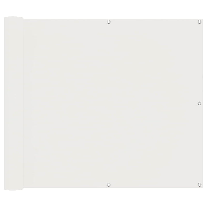 Balkong Skärm Vit 100 X 600 Cm Oxford Tyg
