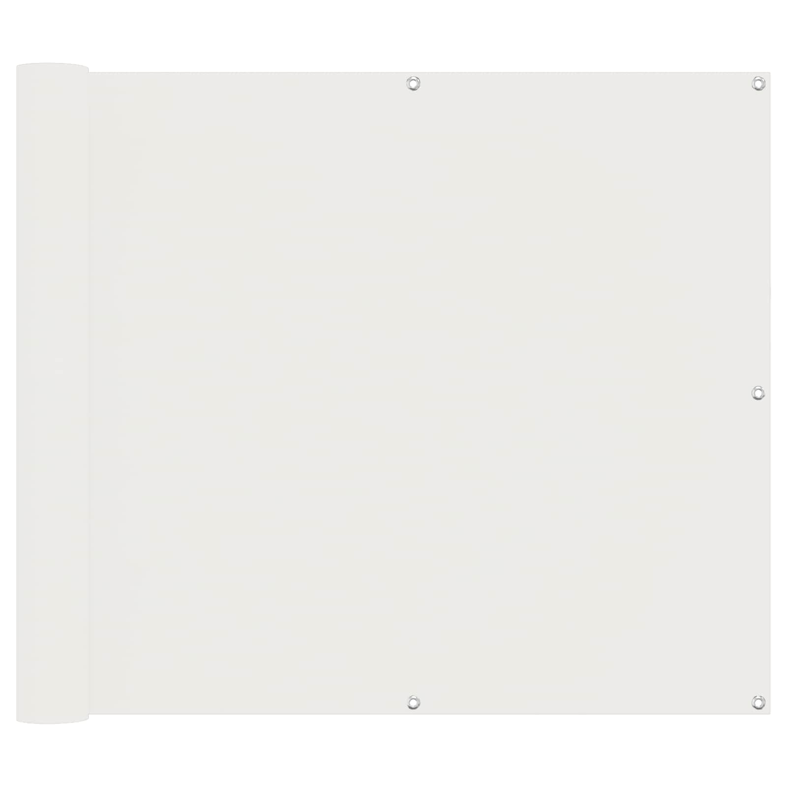 Balkong Skärm Vit 100 X 700 Cm Oxford Tyg