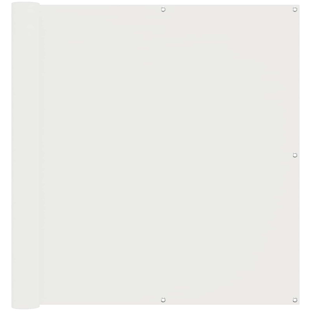 Balkong Skärm Vit 110 X 1000 Cm Oxford Tyg
