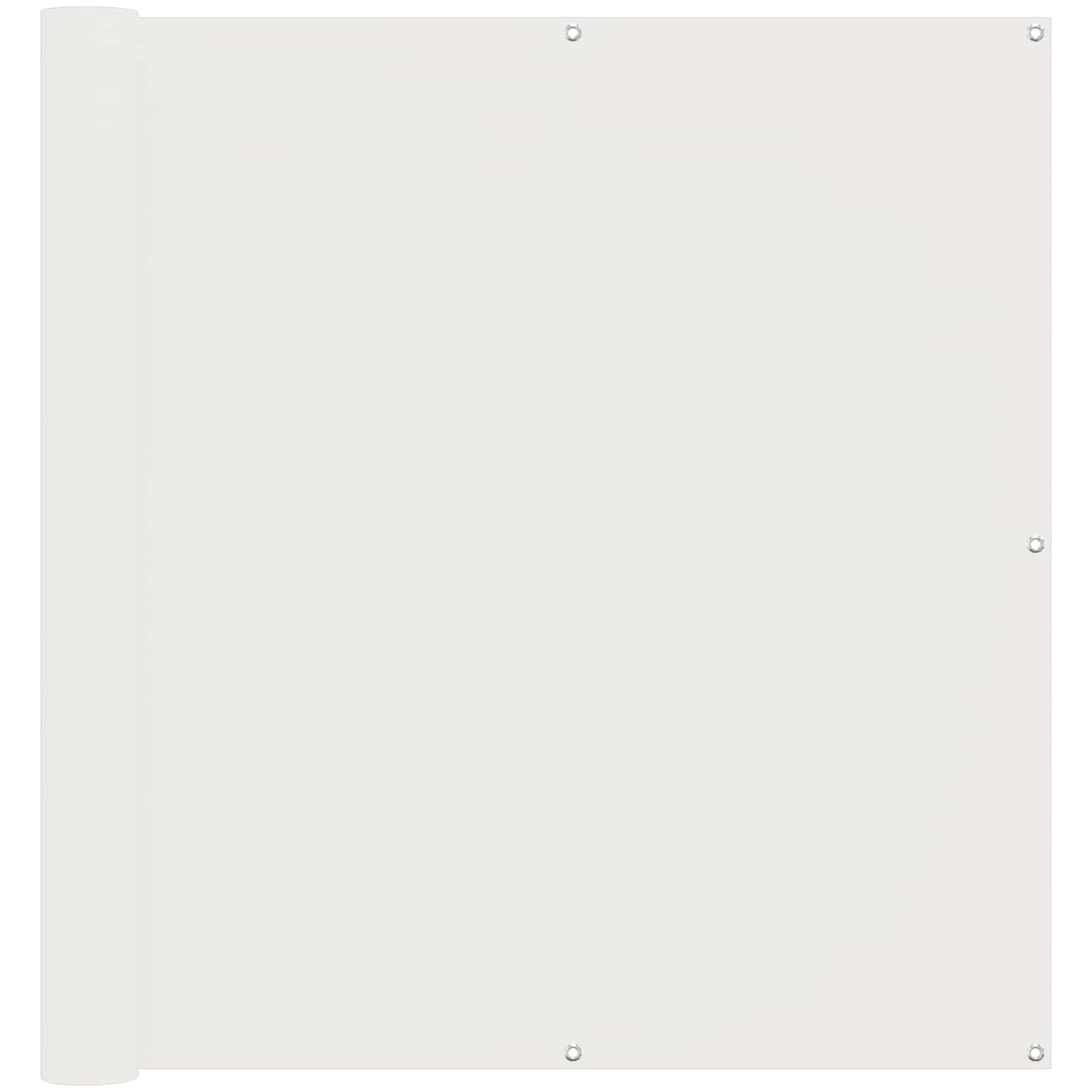 Balkong Skärm Vit 120 X 200 Cm Pu-Belagt Oxford Alu