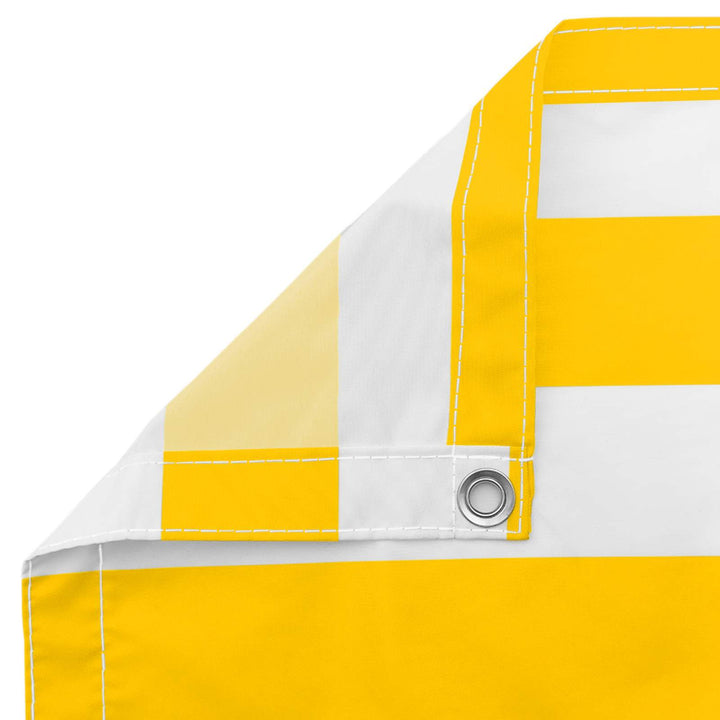 Balkong Skärm 75 X 200 Cm Oxford Tyg Rektangulär Gul Och Vit
