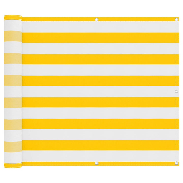 Balkong Skärm 100 X 500 Cm Oxford Tyg Rektangulär Gul Och Vit