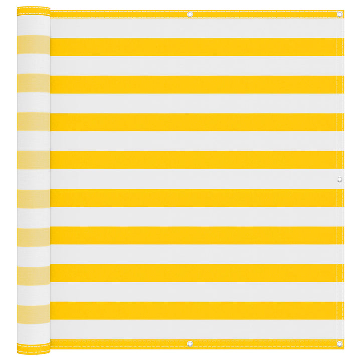 Balkong Skärm 110 X 200 Cm Oxford Tyg Rektangulär Gul Och Vit